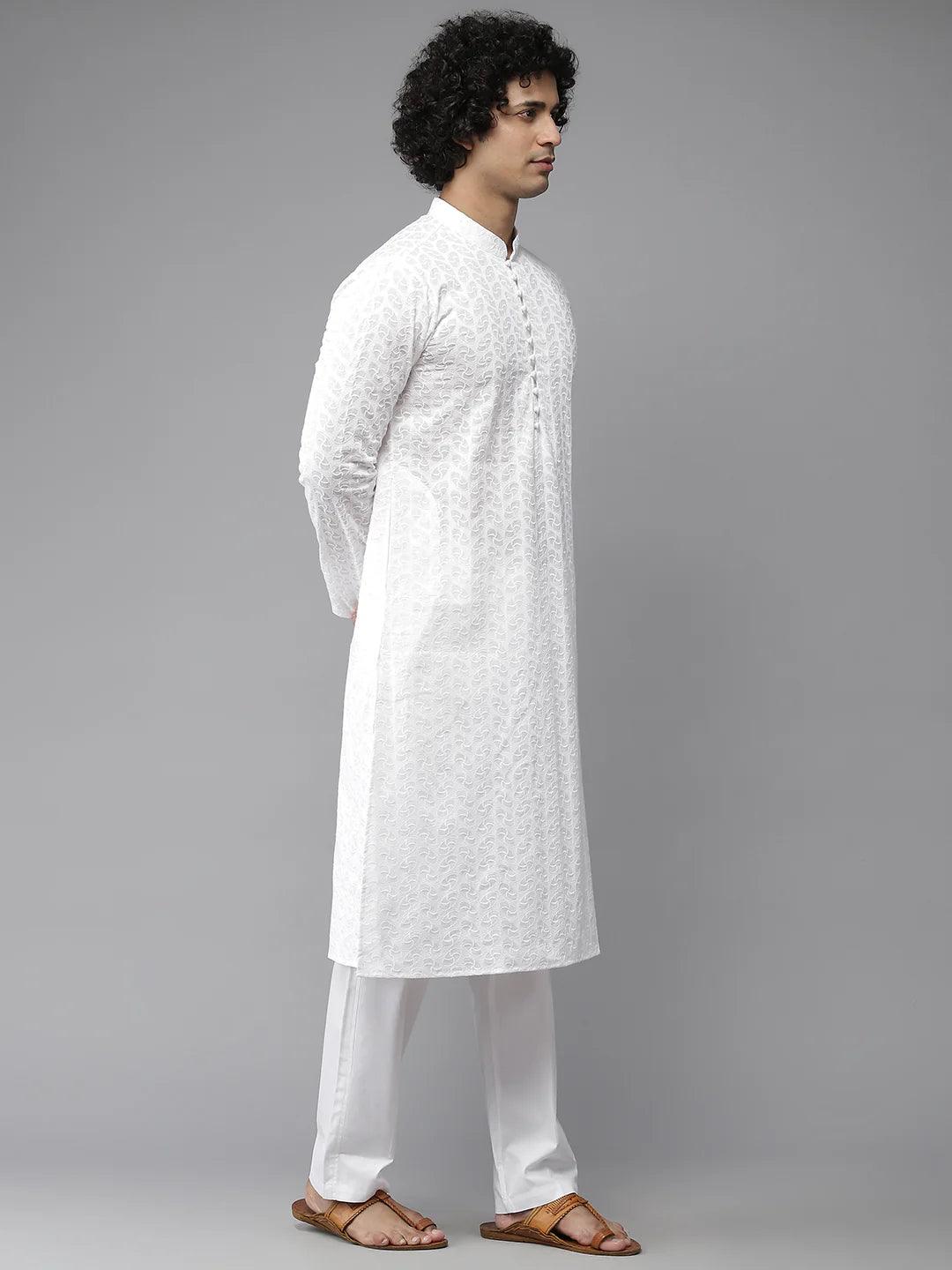Fabmade Elegant Chikankari Embroidered Straight Kurta - Distacart