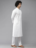 Thumbnail for Fabmade Elegant Chikankari Embroidered Straight Kurta - Distacart