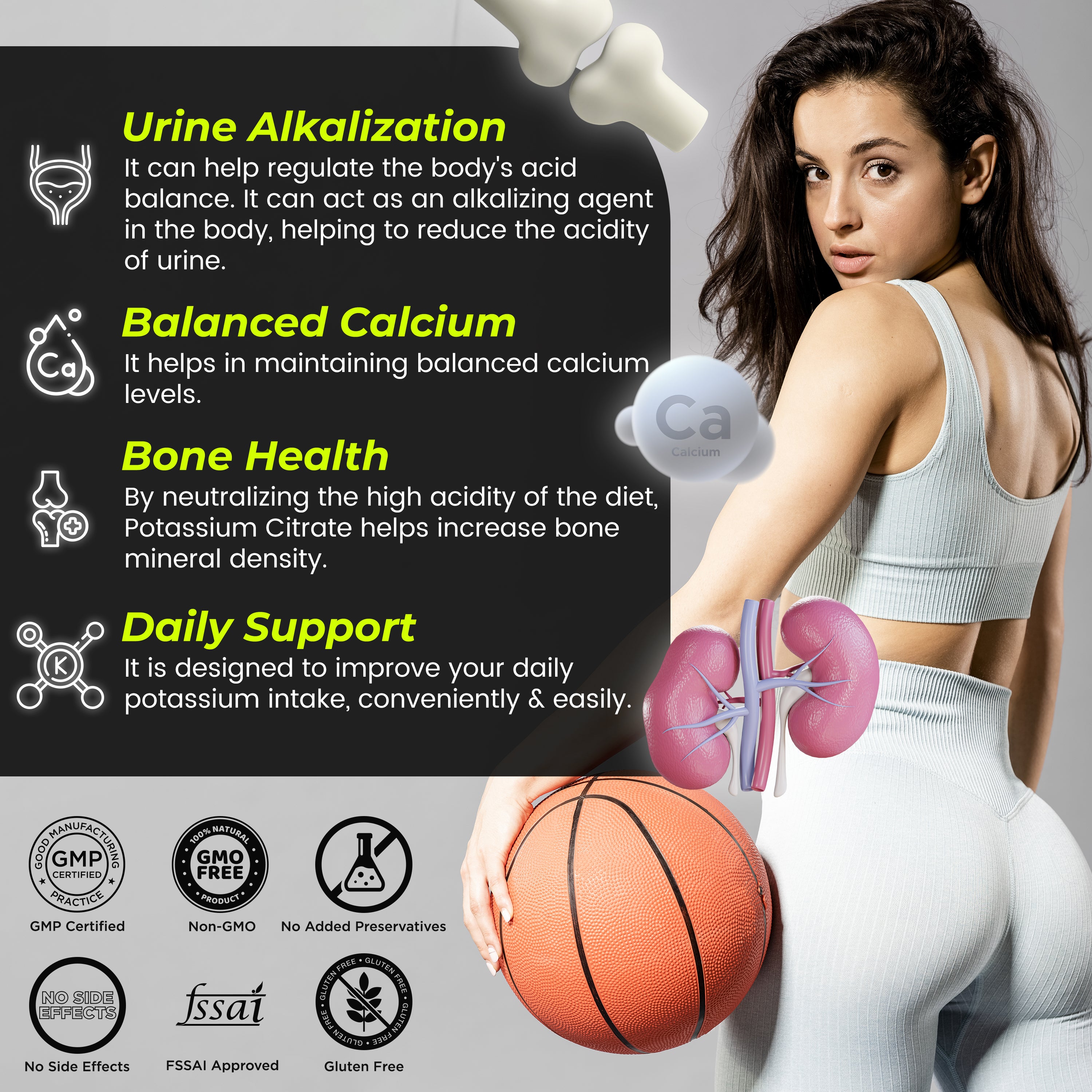 Health Veda Organics Potassium Citrate Tablets - Distacart