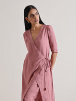 Thumbnail for trueBrowns Mauve Angrakha Kurta Set - Distacart