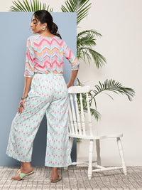 Thumbnail for Ahalyaa Printed Waist Tie-Ups Basic Jumpsuit - Distacart