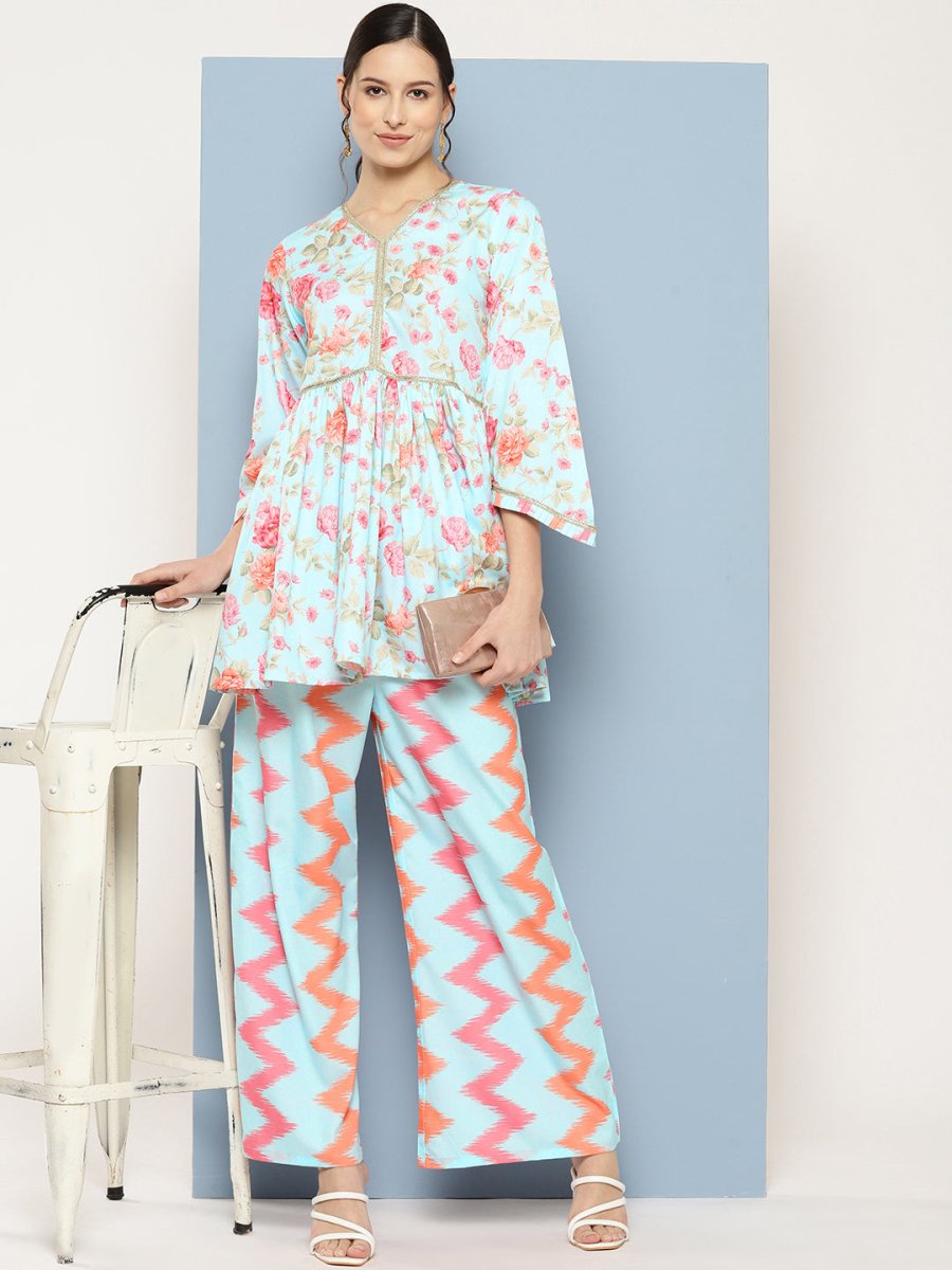 Ahalyaa Printed Ethnic Co-Ords - Distacart