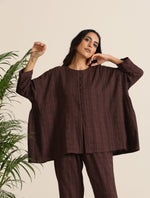 Thumbnail for trueBrowns Cola Cotton Dobby Relaxed Co-ord Set - Distacart