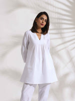 Thumbnail for trueBrowns White Slub Co-ord Set - Distacart