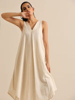 Thumbnail for trueBrowns Off-White Sleeveless Kurta Pant Set - Distacart