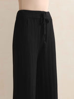 Thumbnail for trueBrowns Black Woollen Flared Pants - Distacart