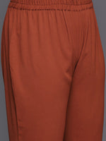 Thumbnail for Sztori Plus Size Mandarin Collar Straight Kurta With Trouser - Distacart