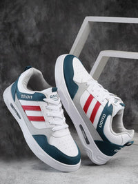 Thumbnail for ASIAN Men White Colourblocked Memory Foam Insole Sneakers