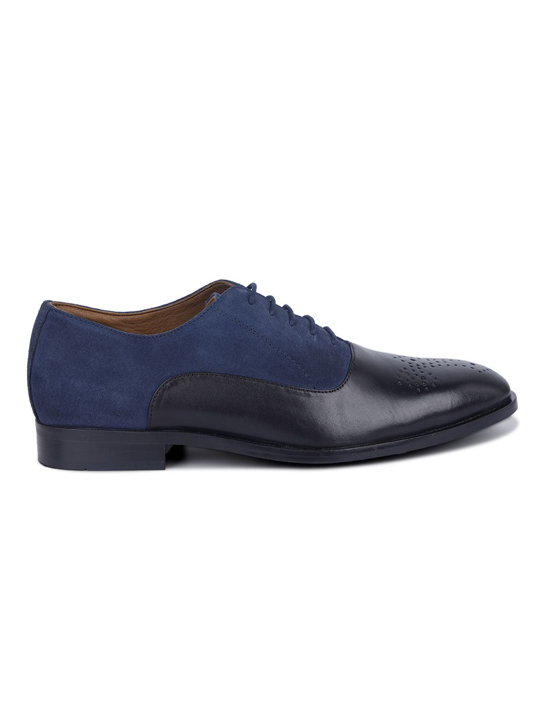 LOUIS STITCH Men Premium Leather Dual Tone Patina Brogue Shoes