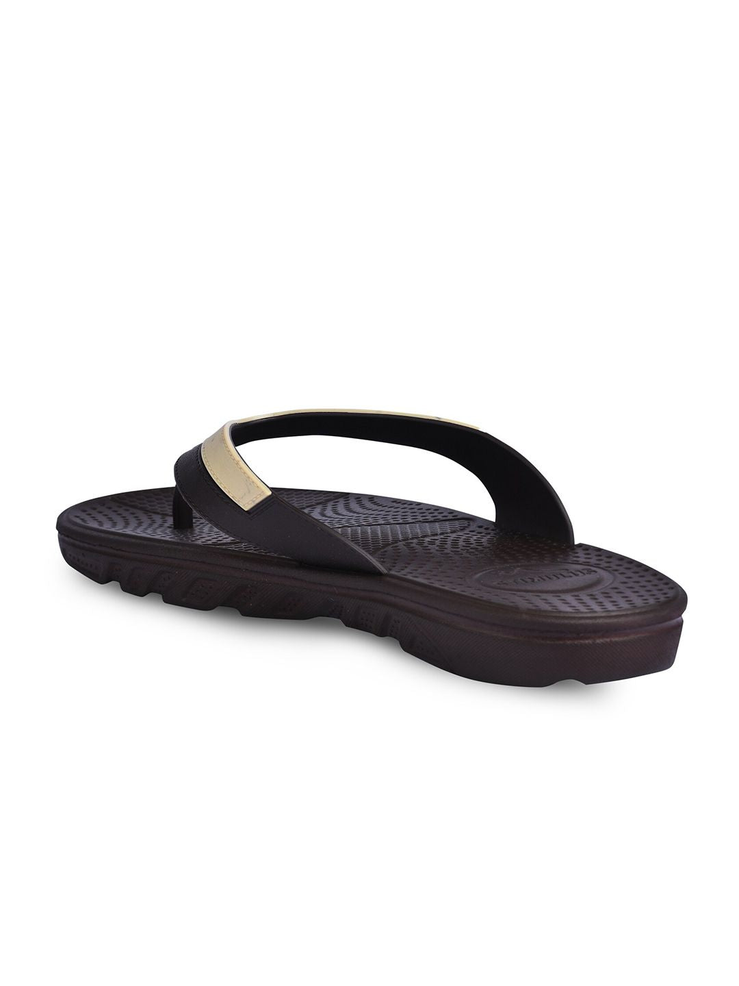 Paragon Men Brown & Beige Printed Thong Flip-Flops