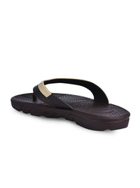 Thumbnail for Paragon Men Brown & Beige Printed Thong Flip-Flops