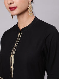 Thumbnail for Aks Ethnic Motifs Printed Mandarin Collar Straight Kurta With Trousers - Distacart