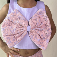 Thumbnail for ArthLife Lavender And Pink Bow Co-Ord Set - Distacart