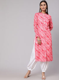 Thumbnail for Aks Floral Printed Straight Kurta - Distacart
