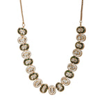 Thumbnail for Double Mufli (peanut) Meenakari and Diamond Neckpiece (Gold) - Ruby Raang - Distacart