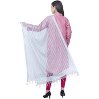 Thumbnail for A R SILK White Color Regular dupatta Cota cotton Dupattas and Chunnis