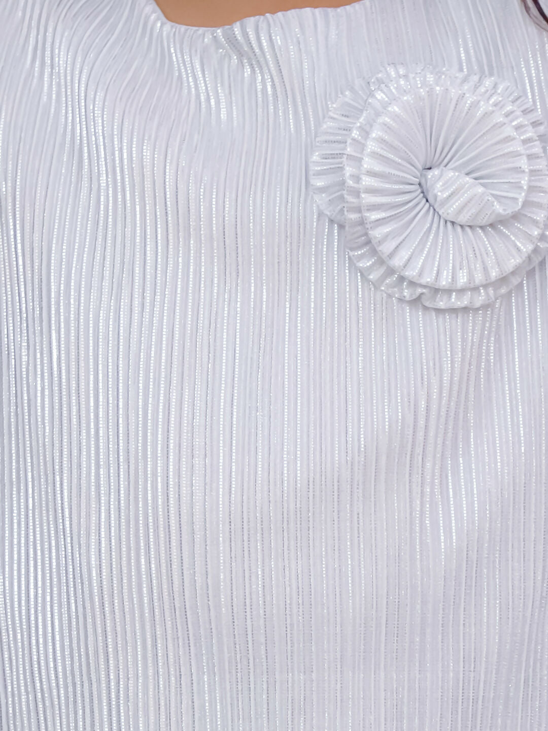 Lil Drama Glam Up Girls White Party Top and Pant Set