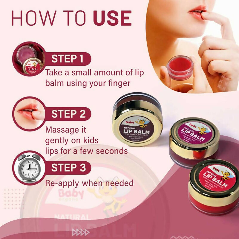 Babyorgano Natural Lip Balm - Beetroot Flavor - Distacart