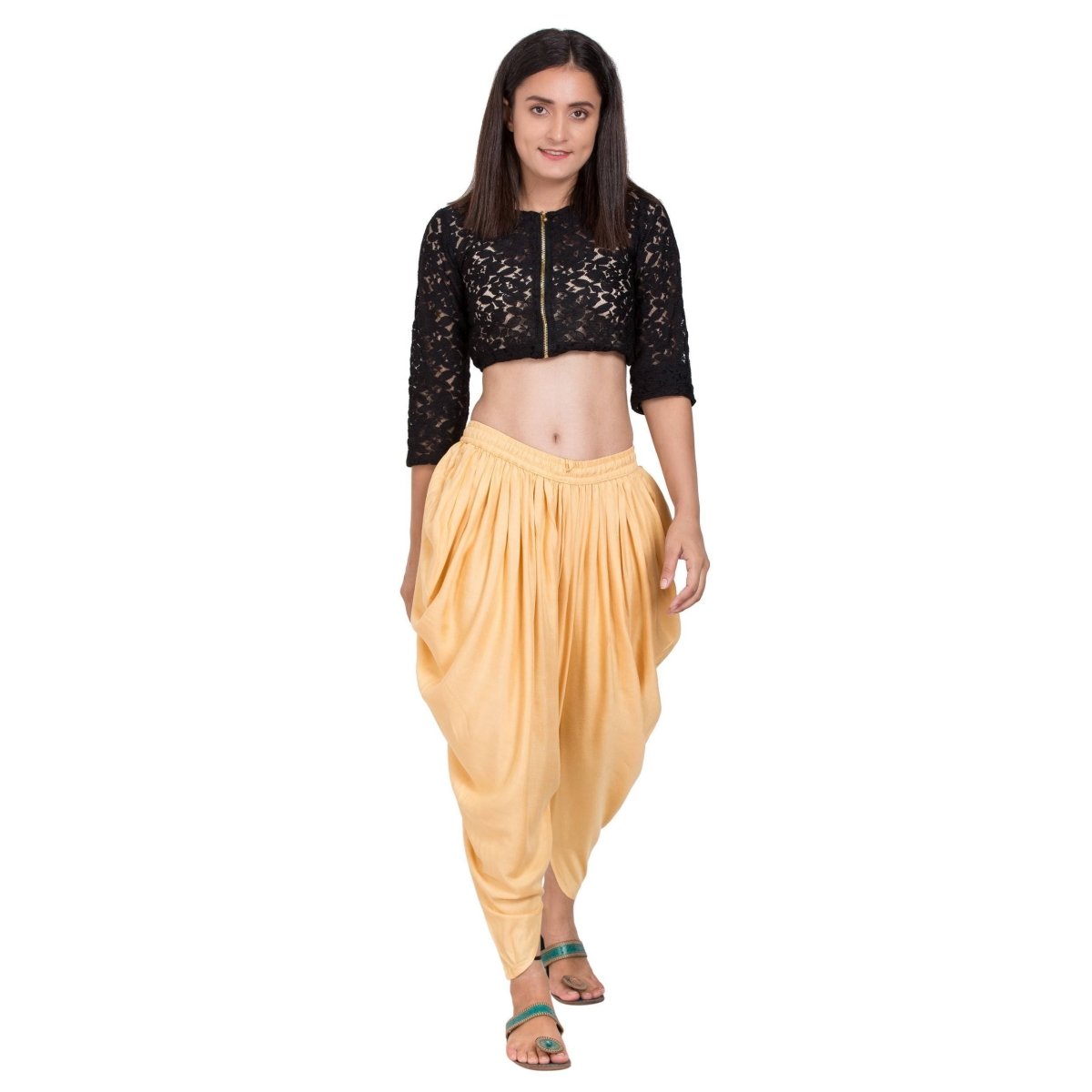 Asmaani Beige Color Solid Dhoti Patiala