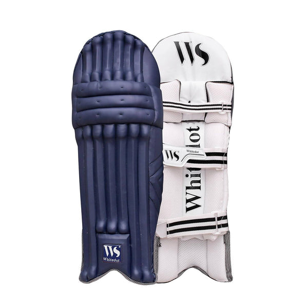 Whitedot Dot 2.1 Pu New Cricket Batting Pad (Youth/Medium, Navy Blue) - Distacart