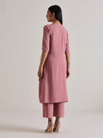 Thumbnail for trueBrowns Mauve Angrakha Kurta Set - Distacart