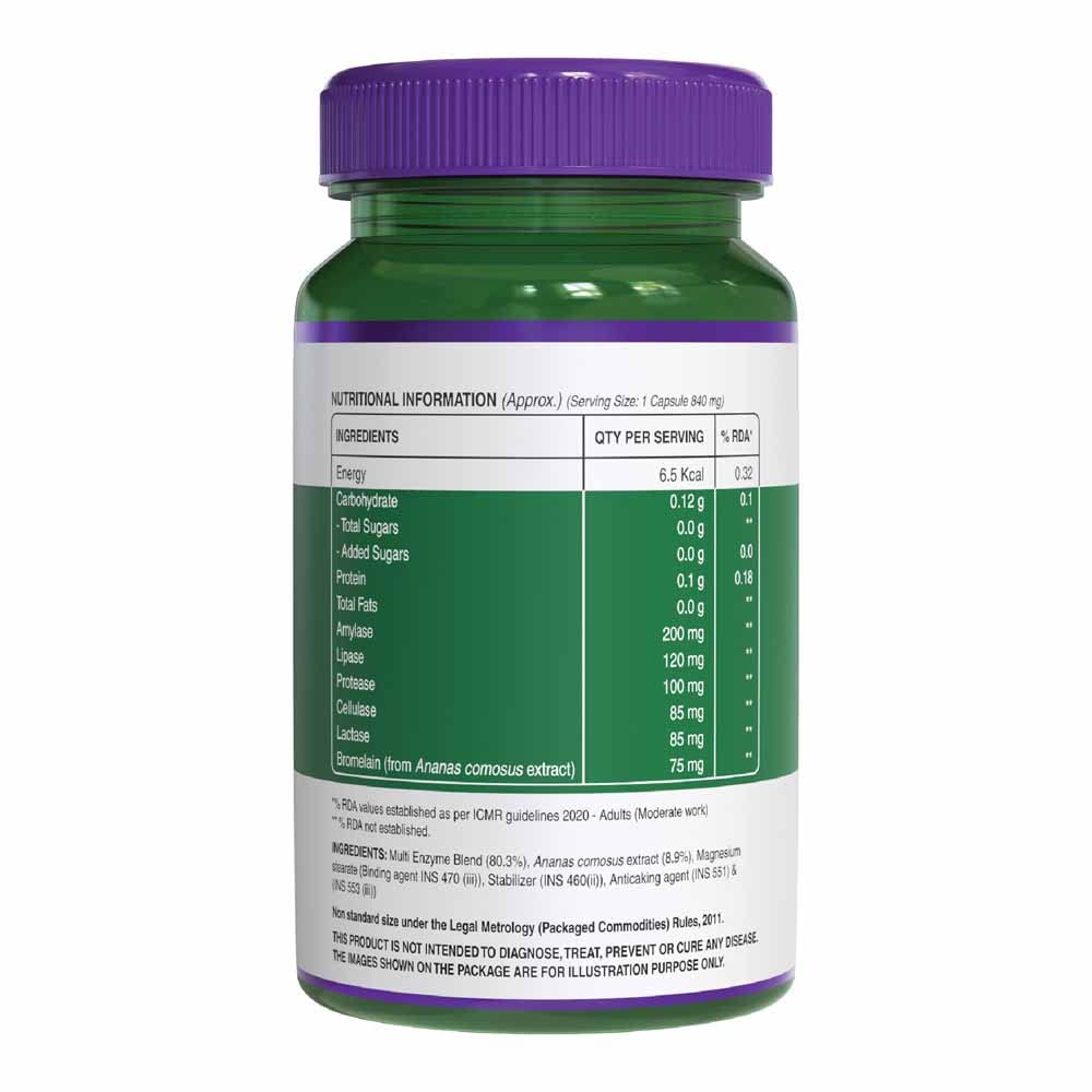 Pure Nutrition Digestive Enzymes with Bromelain Veg Capsules - Distacart