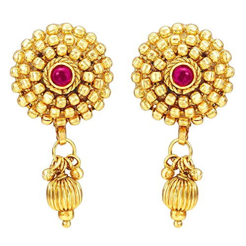 18K Gold Plated Traditional Style Choker Necklace Jewellery Set for Women/Girls - Wahe Jewels