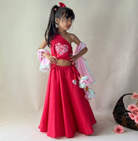 Thumbnail for ArthLife Raspberry Pink Lehnga Set - Distacart