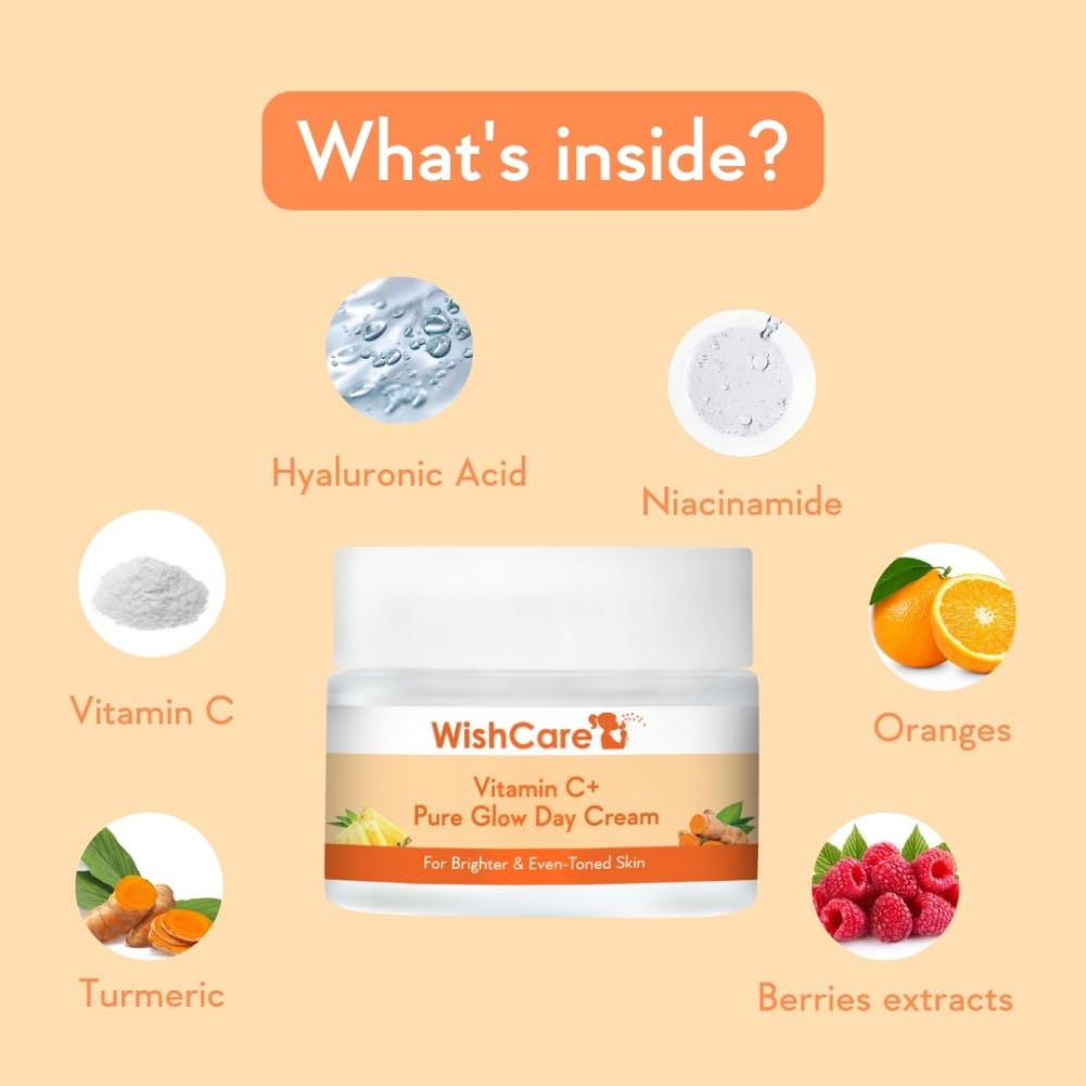 Wishcare Vitamin C+ Pure Glow Face Cream - Distacart