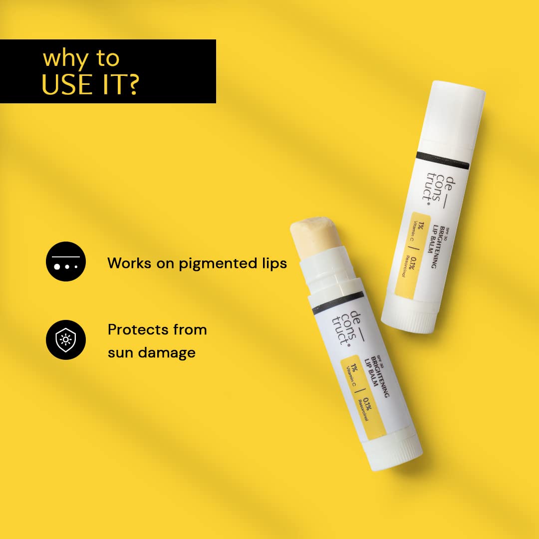 Deconstruct Brightening Lip Balm with SPF 30 - For Dark, Pigmented, Dry, Flaky Lips - Distacart