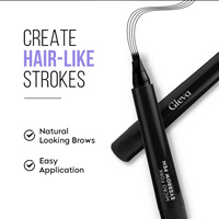 Thumbnail for Gleva Eyebrow Pen with 4 Micro-Fork Tip Applicator - Dark Brown