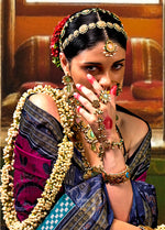 Thumbnail for Monjolika Fashion Magenta Silk Patola Print Contemporary Saree