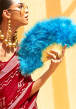 Thumbnail for Monjolika Fashion Maroon Printed Georgette Classic Saree