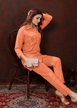 Thumbnail for Monjolika Fashion Peach Maaza Cotton With Hand Work Trendy Co Ord Set