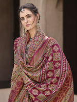 Thumbnail for Monjolika Fashion Silk Patola Print Rani Pink Traditional Saree