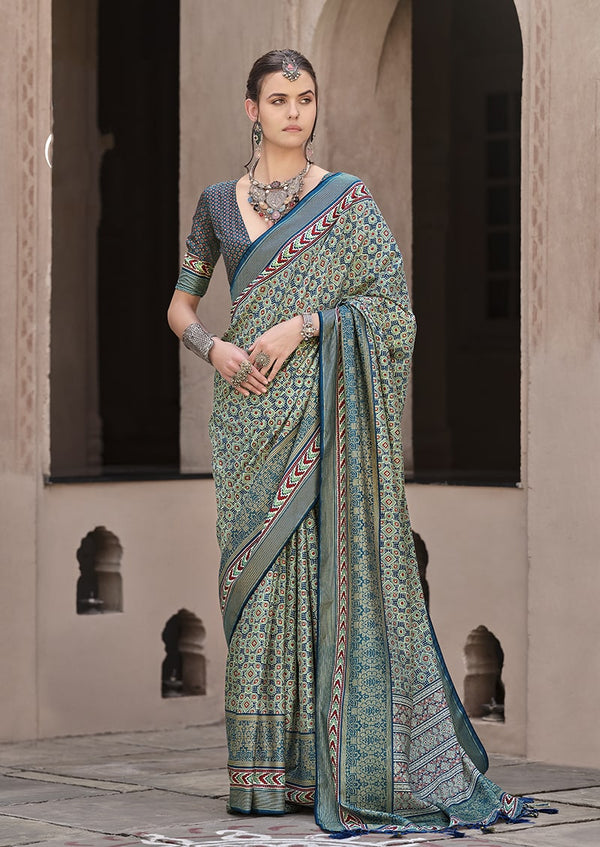 Monjolika Fashion Silk Patola Print Multi Colour Traditional Saree