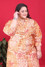 Thumbnail for Monjolika Fashion Orange Colour Rayon Floral Print Classic Co-Ord Set