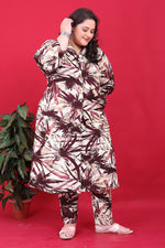 Thumbnail for Monjolika Fashion Maroon Colour Rayon Floral Print Classic Co-Ord Set