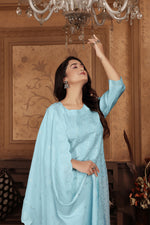 Thumbnail for Monjolika Fashion Light Blue Chanderi With Heavy Sequence Embroidery Classic Suit