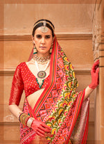 Thumbnail for Monjolika Fashion Mustard Patola Print Silk Ceremonial Trendy Saree