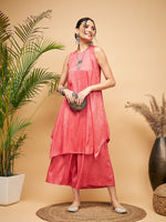 Thumbnail for InWeave Red Lurex Short Kurta - Distacart