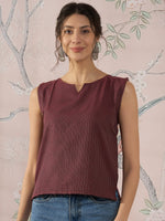 Thumbnail for InWeave Wine Kantha W/S Top - Distacart