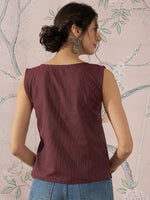 Thumbnail for InWeave Wine Kantha W/S Top - Distacart
