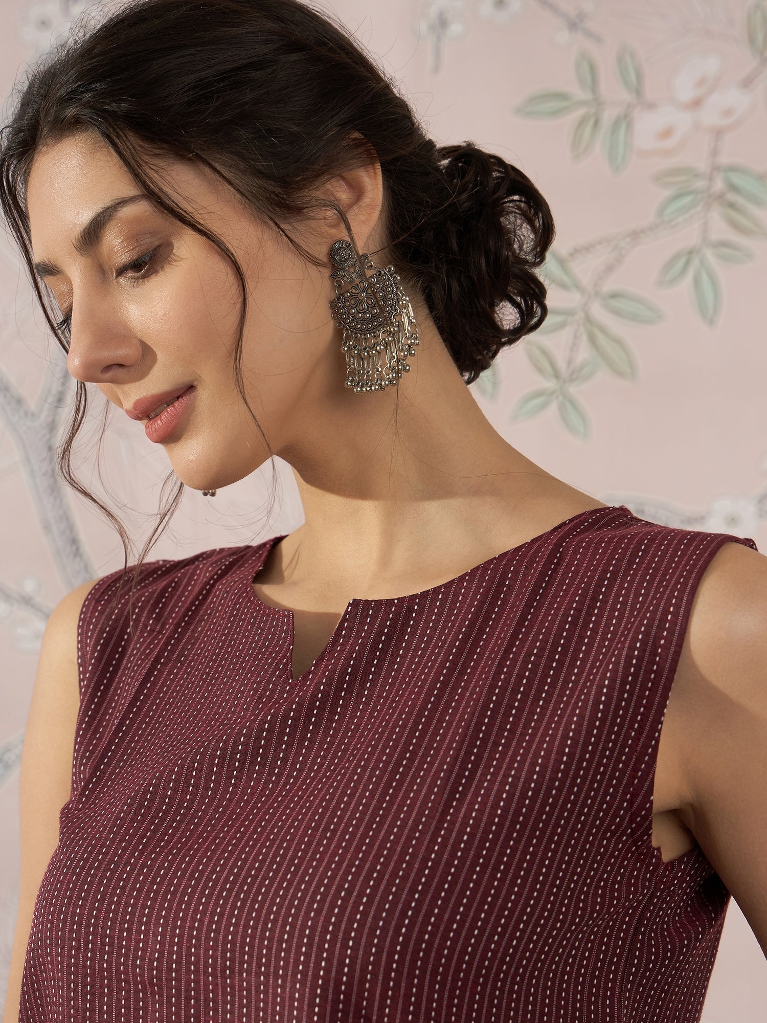 InWeave Wine Kantha W/S Top - Distacart