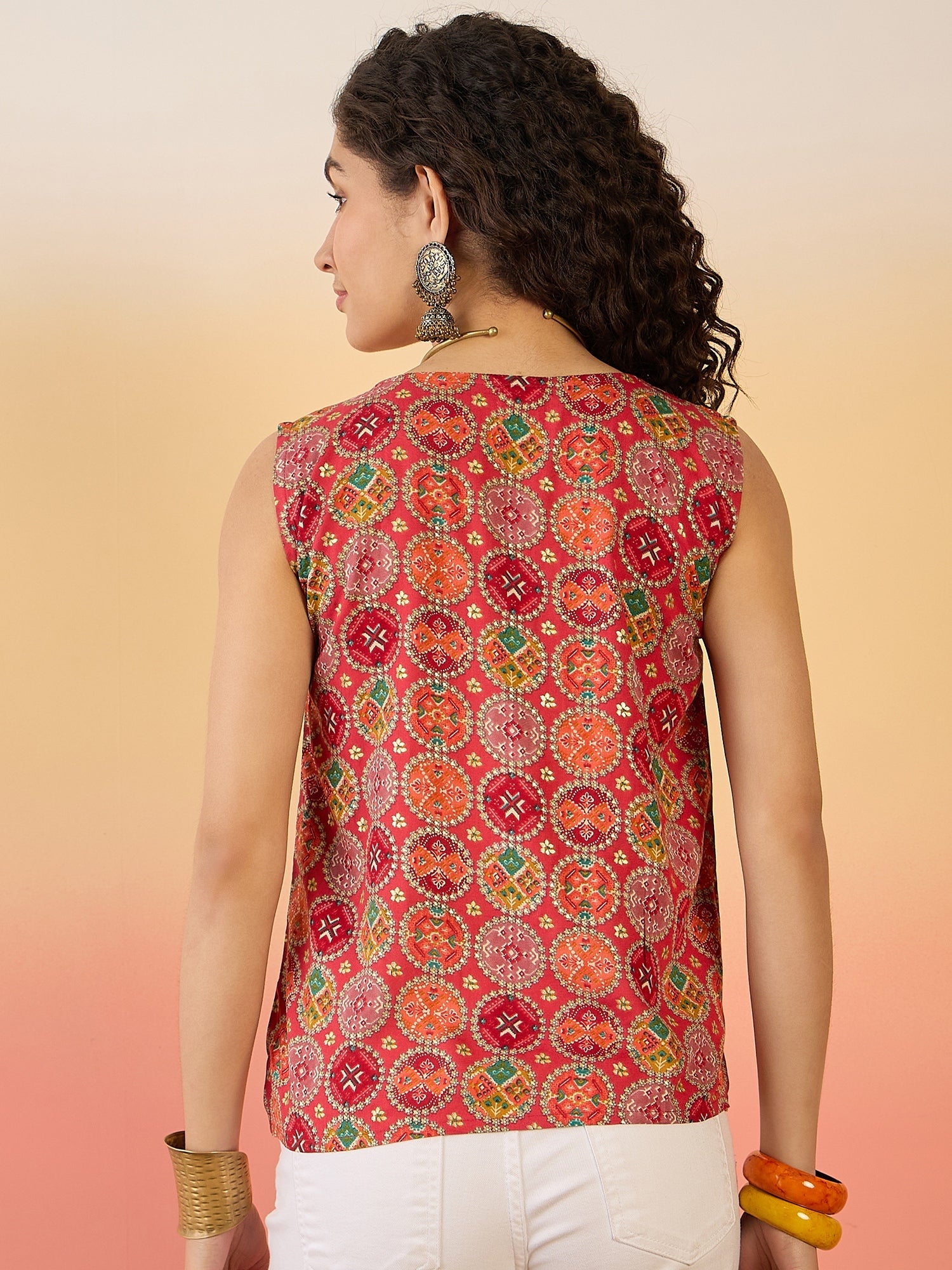 InWeave Red Round Multi Foil W/S Top - Distacart
