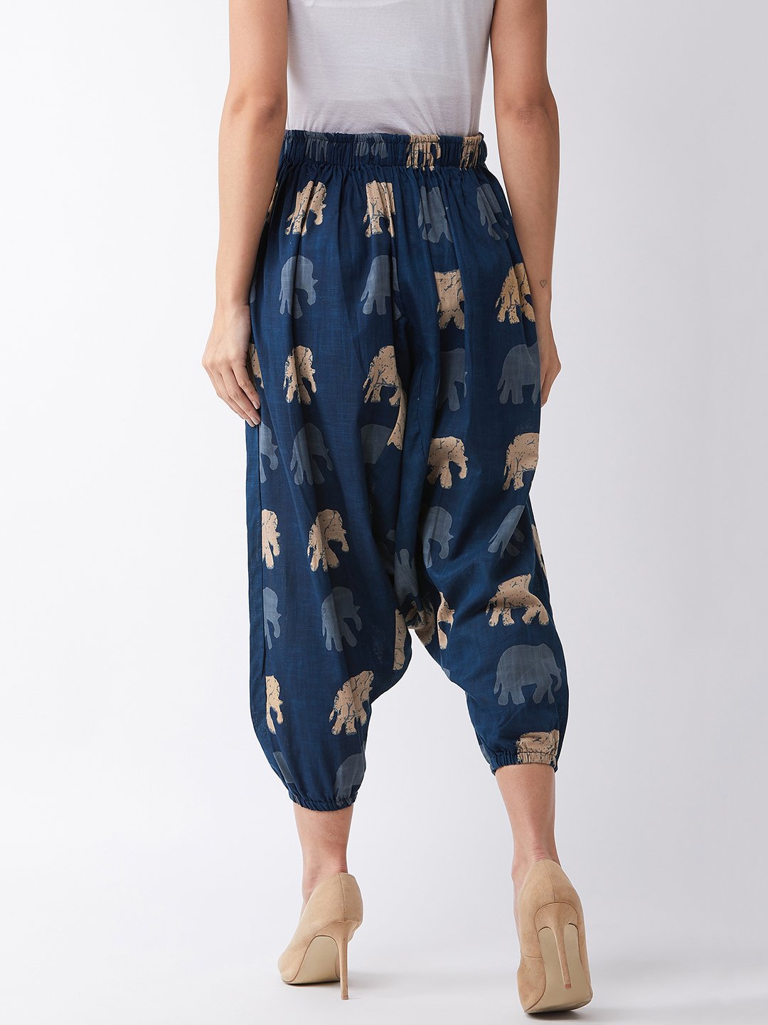 InWeave Elephant Print Harem Pants - Distacart