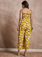 Thumbnail for InWeave Honey Yellow Beige Strappy Jumpsuit - Distacart