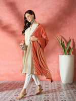 Thumbnail for InWeave Rust Solid Velvet Shawl - Distacart