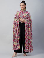 Thumbnail for InWeave Red Printed Velvet Shawl - Distacart