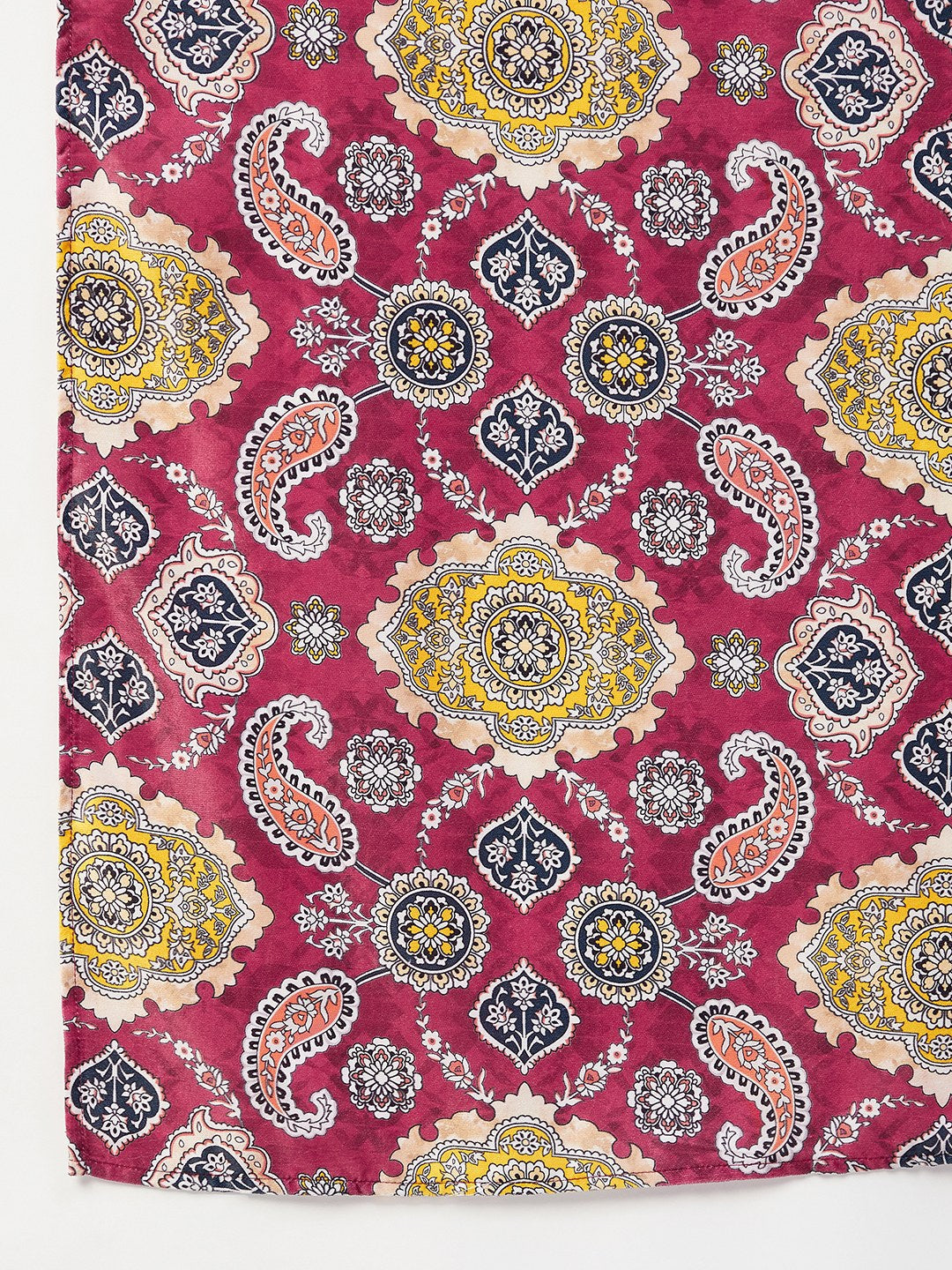 InWeave Red Printed Velvet Shawl - Distacart